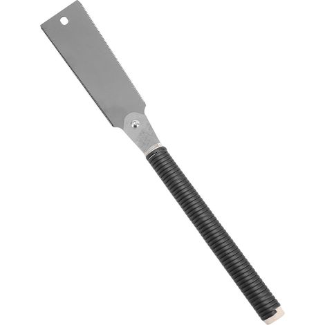 Scie à main à double tranchant, 17 et 6-10 TPI, lame SK5 de 10 pouces, manche en bois, scie à ras pour le travail du bois (1/5)