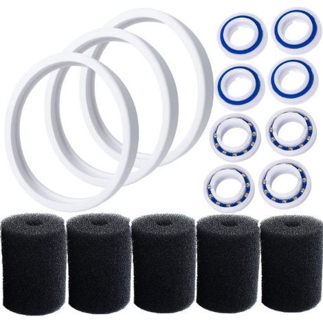 Pneus de rechange C10 pour Polaris 180/280/360/380, Robot nettoyeur piscine avec roulements à billes et tuyau Épurateur (1/3)