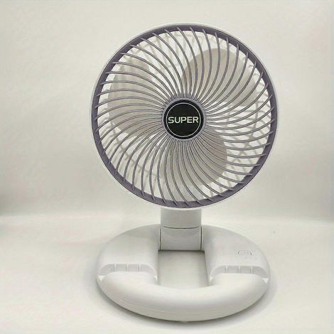 Ventilador de escritorio plegable, ventilador personal portátil con soporte para teléfono, 3 velocidades, alimentación USB para el hogar, la oficina, el dormitorio, los viajes de verano y el uso al ai (1/5)