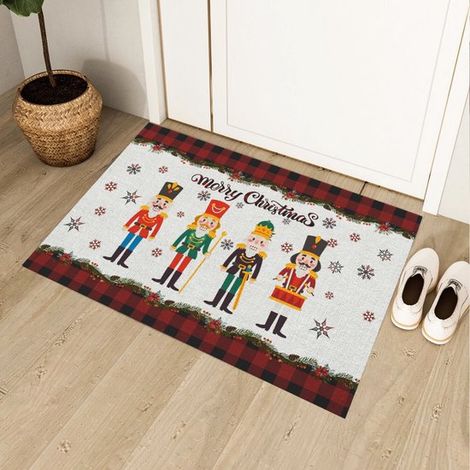 Paillasson Joyeux Noël, paillasson d'entrée intérieur et extérieur pour l'hiver, paillasson de bienvenue, paillasson de véranda pour la décoration de Noël, 6,40 x 60 cm (1/3)
