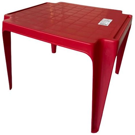 Tavolo Tavolino da gioco per Bambino Colore ROSSO in Polipropilene Impilabile (1/5)