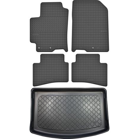 Kia Rio IV YB Hatchback dal 02.2017 SET - tappetini in gomma per auto + tappetino per il bagagliaio