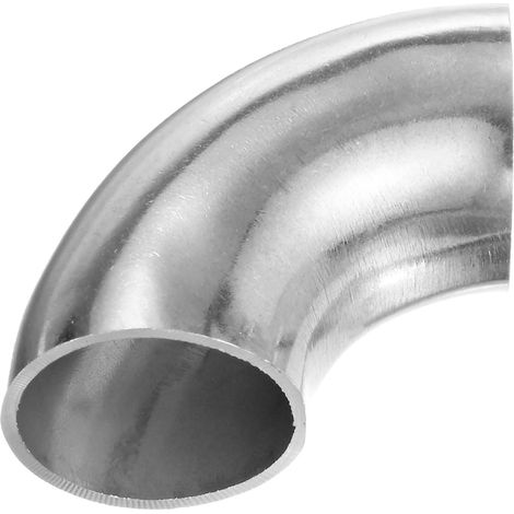 2-Pack OD 1 Pouce 90 Degre Mandrel Bend Coude, Epaisseur 1.5 mm 304 Acier Inoxydable Pot D'echappement Coude Tube pour Car Modified Exhaust System, Hauteur 41 mm (1/5)