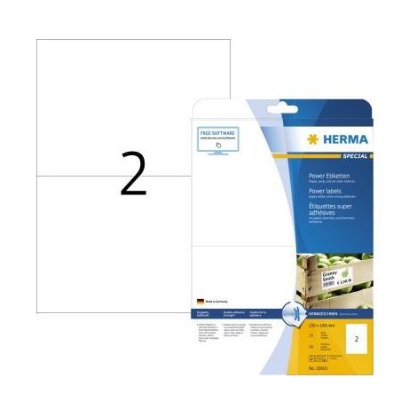 HERMA Etiketten A4 weiß 210x148 mm extrem haftend 50 St. (10910) (1/5)