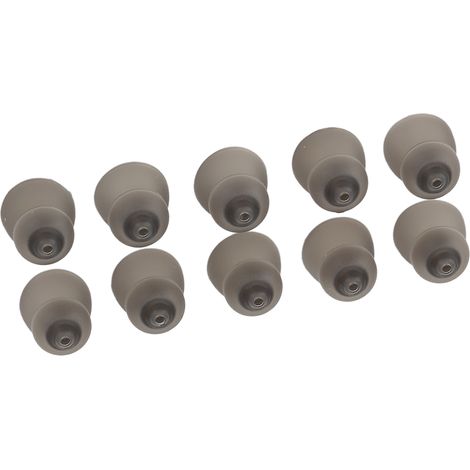10 pièces Dômes Amplificateurs Sonores Double Couche Réutilisables, Embouts en Silicone Anti-Statique Noir pour Phonak 9mm (1/5)