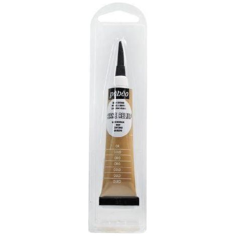 Peinture - Pébéo - Acrylique Vitrail Opaque - Tube Doré 20 ml - Séchage rapide - Utilisation intérieure