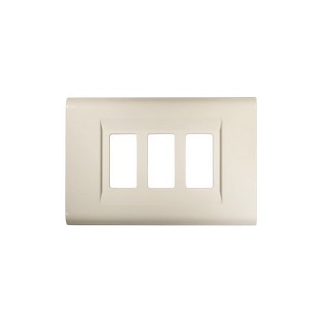 Feb Elettrica PLACCA CLICK  col. Bianco 3 posti Feb Elettrica 50 PZ (1/3)
