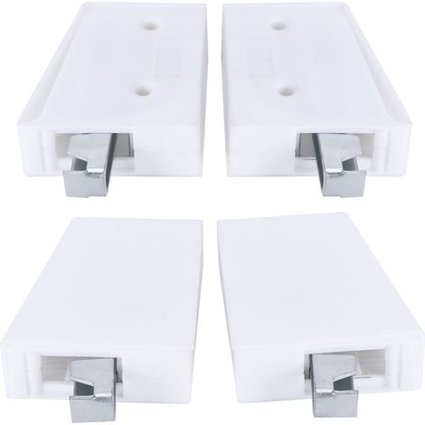 Ensemble de 2 supports de rangement réglables avec plaque de fixation - Quincaillerie pour meubles de placard (1/5)