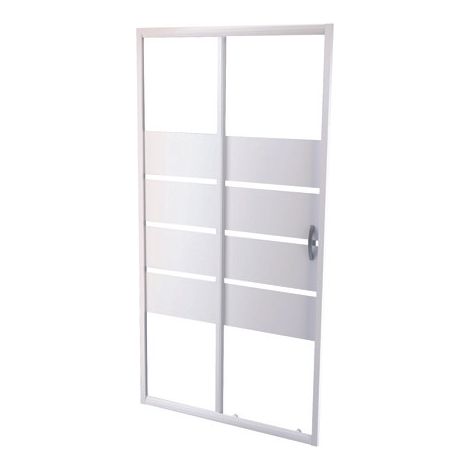 ONDEE ZEN - Porte de douche SHIVA - Coulissante - Finition Blanc - 100x190cm