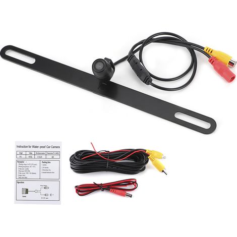 Caméra de recul pour voiture, stationnement et surveillance arrière, grand angle 170° HD, vision nocturne, étanche, pour plaque longue. (1/5)