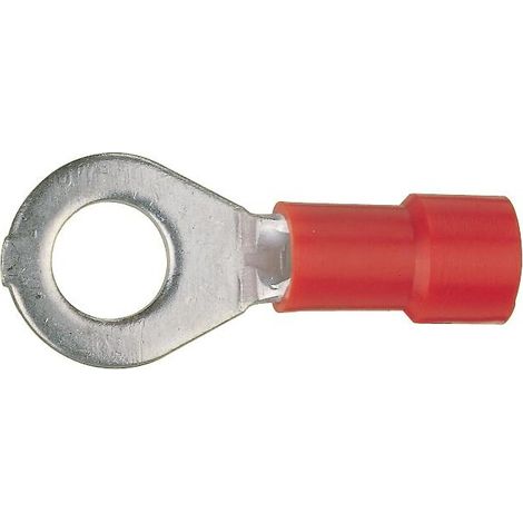 Cosses anneau à sertir pré-isolées PVC - Jaune - M5 - 4 - 6 - 100