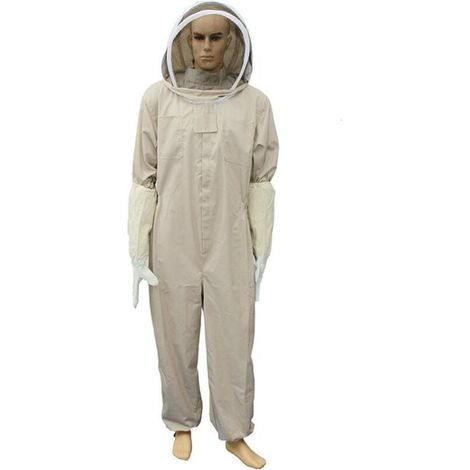 Combinaison D'apiculteur, Costume D'apiculture Professionnelle avec Gants, Vêtements À Capuchon Protection pour Apiculteurs XXL (1/4)