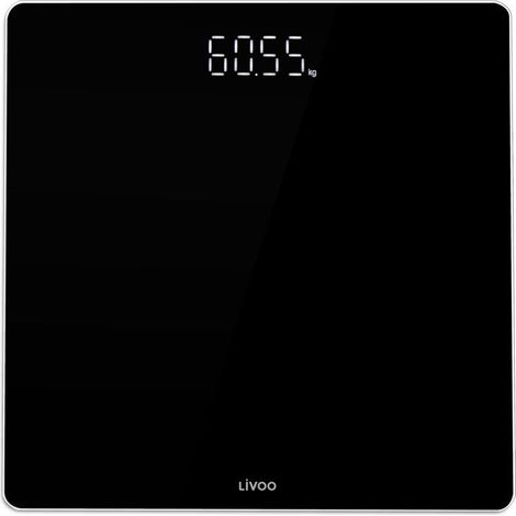 Báscula electrónica - LIVOO - DOM524N - Pantalla LED - 180 kg - Vidrio templado (1/2)
