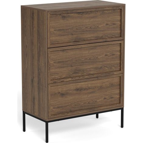 Cómoda Norsica 1049, Roble oscuro, Con cajones, Número de cajones: 0, 110x80x40cm (1/5)