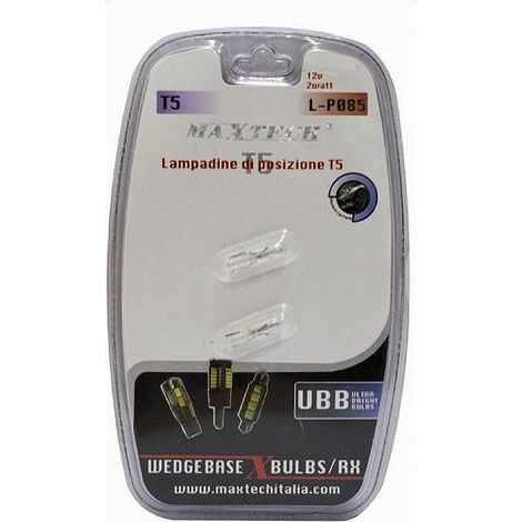 TRADE SHOP - Lampadine Di Posizione T5 Maxtech L-p085 Lampadine Ultra Luminose Auto 12v 2watt - (1/2)