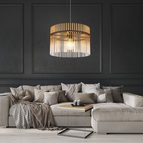 Globo - suspension - GORLEY - ambre - verre - Ø 40cm - E27 - (1/5)