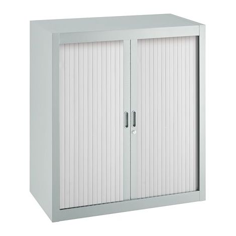 Armoire à rideaux démontables Economique 100 x 90 cm gris clair-gris - Maxiburo