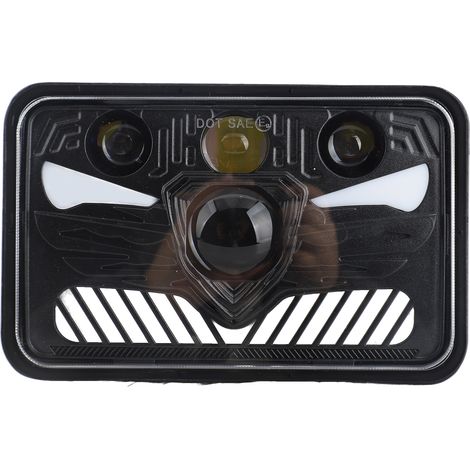 4x6 5-Zoll (12,7 cm) quadratische LED-Scheinwerfer mit Tagfahrlicht, Blinkern, Abblend-/Fernlicht, 4 Beleuchtungsmodi, H4-Fassung (1/3)
