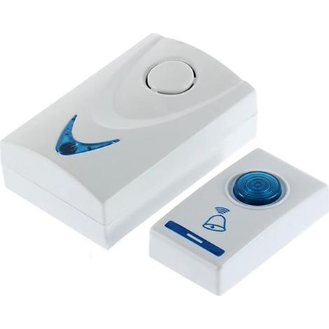 Sonnette Sans Fil - Portée 300 M - Étanche Ip44 - 58 Sonneries - Voyant Led Clignotant - Volume Réglable 4 Niveaux - 1 Pièce (1/5)
