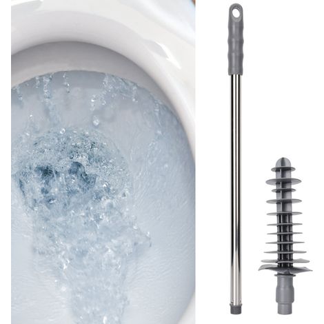 Déboucheur de toilettes à long manche avec tête flexible (1/5)