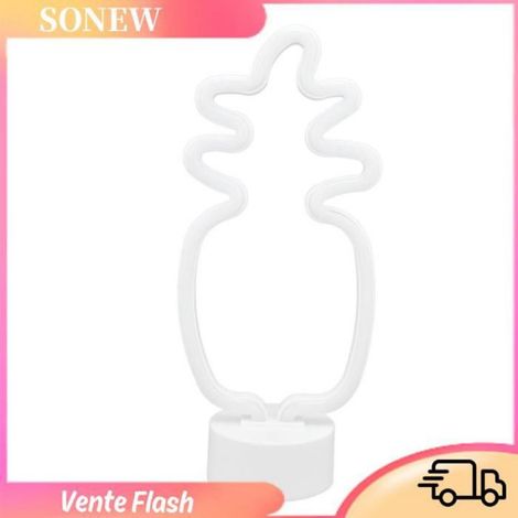 Lampe néon alimentée par batterie, lumière verte et chaude avec Base amovible, pour la décoration de la maison, cadeau pour (1/4)