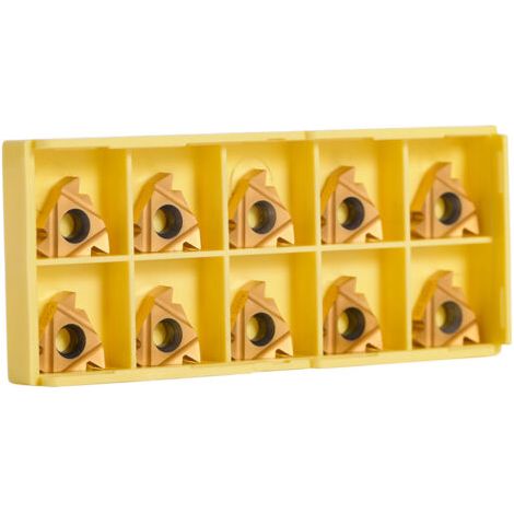 DEESSE SHOP-lyrlody Haute Performance, Inserts en Carbure, Lame en Carbure CNC, 10 PCS CNC Inserts, Outil de Rotation de avec Boîte de Rangement, 16x16 Mm, 3/8''16er AG60 Traitement de Bord et Bits de (1/5)
