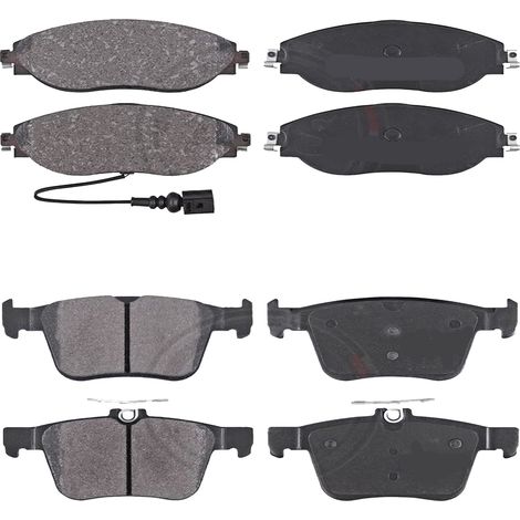 KIT PASTIGLIE FRENO ANTERIORI E POSTERIORI compatibile con VW EOS (1F7,1F8) / PASTIGLIE FRENANTI AUTO OEM P 85 146,P 85 020 P 85 114 P 85 073 / SOSTITUZIONE DIRETTA / BASSA POLVERE / SILENZIOSO