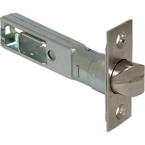 SCROCCO TUBOLARE PER SERRATURA PREMI/APRI 'NOVA' E 80 mm - frontale ottone nichel.  - MERONI