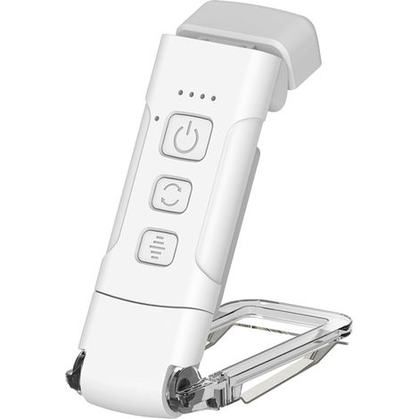 Lampe de lecture à pince, veilleuse, rechargeable par USB, lampe de table portable, protection des yeux, mini lampe de lecture LED - blanc laiteux (1/5)
