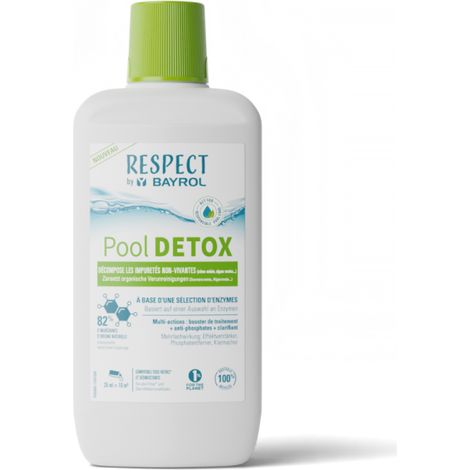 Bayrol – Clarifiant de piscine Pool DETOX – Décompose déchets organiques – Élimine phosphates – Bouchon doseur – 1695800
