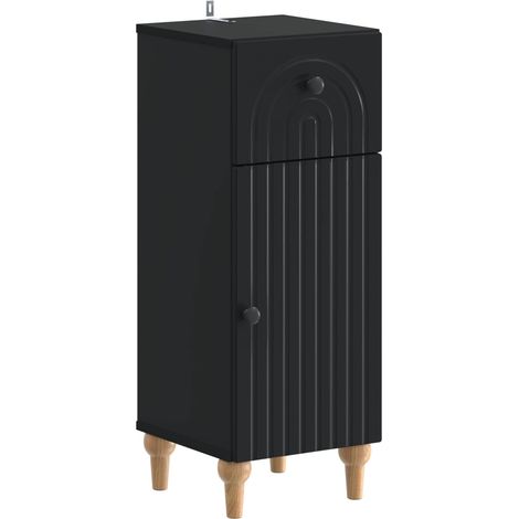 Badezimmer Aufbewahrungsschrank ALKMAAR Schwarz 30 x 31 x 80 cm vidaXL (1/5)