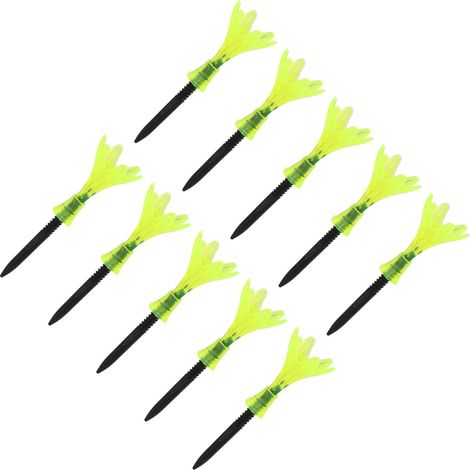 Lot de 10 supports de balles de golf en plastique, hauteur réglable, stables et faciles à utiliser. Accessoires d'entraînement, cadeau idéal pour les golfeurs. Vert transparent. (1/5)