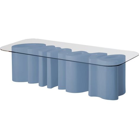 Amore Table Blu polvere tavolo scritta originale Slide di design da esterno interno giardino colorata polietilene terrazza veranda sala da pranzo cucina