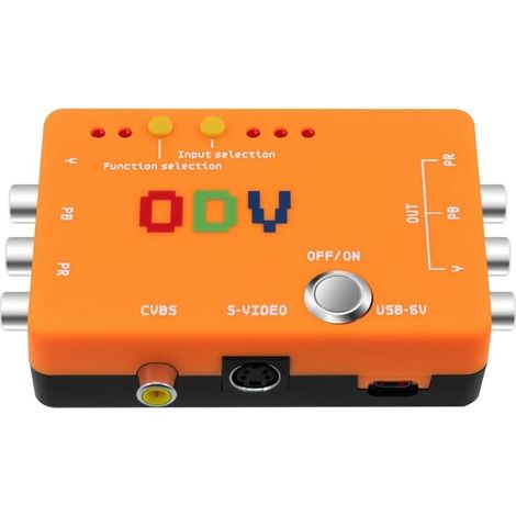 Adaptateur Convertisseur ODV-II Composant/CVBS/S-Vidéo Vers Composant Sans Entrées de Délai pour Accessoire de Console de Rétro (1/5)