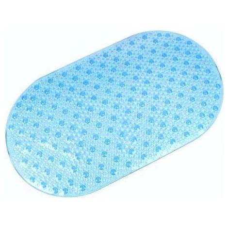 Glänzende, rutschfeste Badematte 39x69 Blau