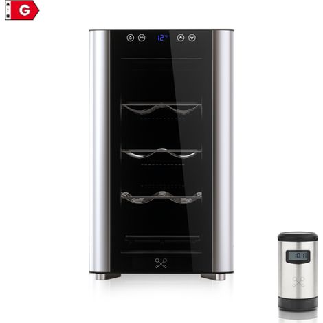 Les petits champs CAVS8+WOM820 - Cave de service et pompe sous vide électrique pour vin (1/5)
