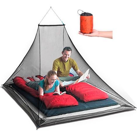 Outdoor Double Mosquito Net for Balcony Anti-Insect, Camping Mosquito Net with Carry Bag, Square Mosquito Net Bed Canopy Compact and Lightweight (1/5)