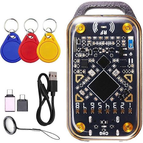 Lecteur de puces RFID Chameleon Ultra, émulateur de cartes à puce, duplicateur NFC, 125K, 13,56 MHz, décodage de cartes d'identité à puce + porte-clés 3XUID (1/5)