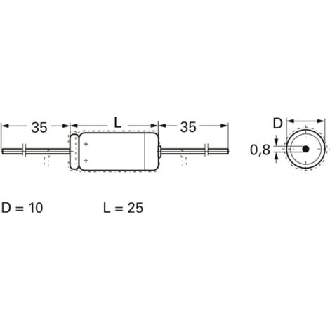 FTCAP A47104010025 / 1010480 Elektrolyt-Kondensator axial bedrahtet 470 µF 40 V (Ø x L) 10 mm x 2