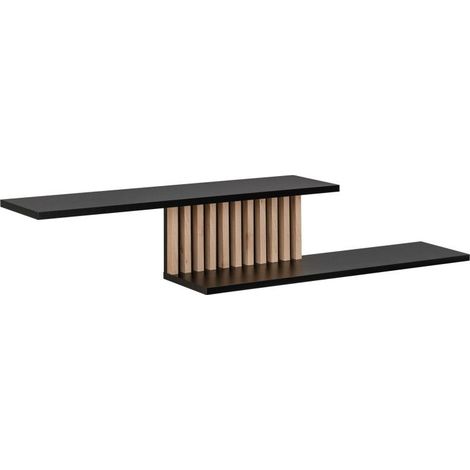 Etagère murale "Cameron" - Noir/Beige - L 160 x H 30 x P 25 cm - Livraison gratuite (1/2)