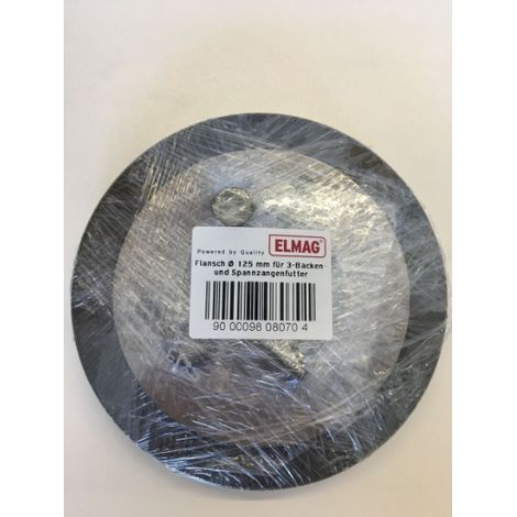 Flansch Ø 125 mm für 3-Backen- und Spannzangenfutter