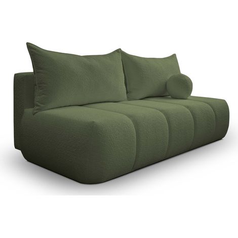 Dreisitziges Sofa PIANO mit Schlaffunktion Olive (1/5)