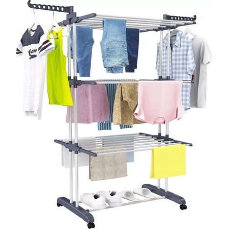 Secadora de ropa vertical XXL grande, espaciosa, ajustable y plegable. (1/5)