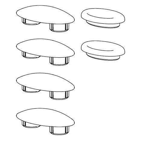 Ensemble de coussins MH slim/RP/RP compact/SP/GP pour siège de WC