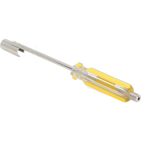 Extracteur de têtes F, tournevis à poignée jaune, ergonomique et robuste, outil d'extraction de vis BNC en forme de F (1/5)