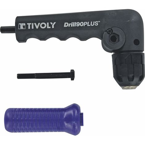 Tivoly – Mandrin renvoi d'angle universel 90° – Queue hexagonale pour percer et visser à 90° – Accès dans les endroits difficiles