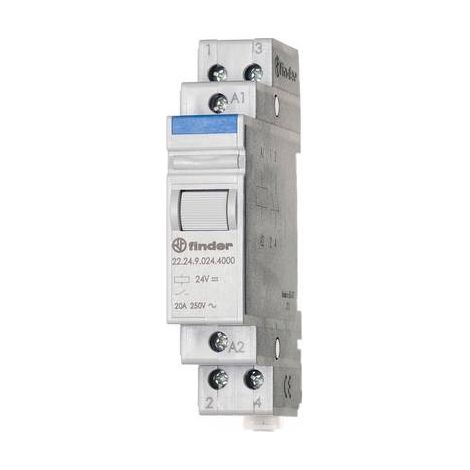 Relais modulaire 2NC 20A 12V DC AgSnO2 FINDER 222490124000PAS