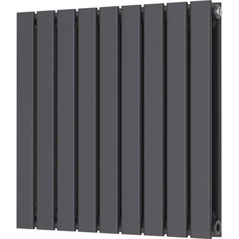 Orbit Bravo Double Designer Horizontal Radiator 600mm H x 614mm W - Anthracite (1/4)