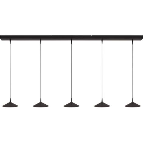 Lampe suspendue à 5 lumières Ceppo noir Ø 18cm - 2151-05-81-160-5-18 (1/3)