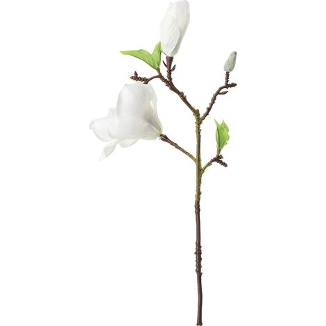Magnoliaceae artificielle de couleur blanche, fausse fleur multifonctionnelle à tige pour fête, salon, bureau, Restaurant (1/5)